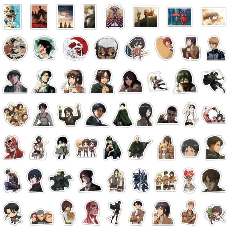 Laptop Bag Waterproof - 60 Adesivos de Anime Attack on