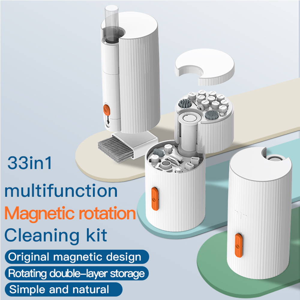 Laptop Accessories Cleaning Kit - Kit de Limpeza Eletrônico Magnético Rotativo