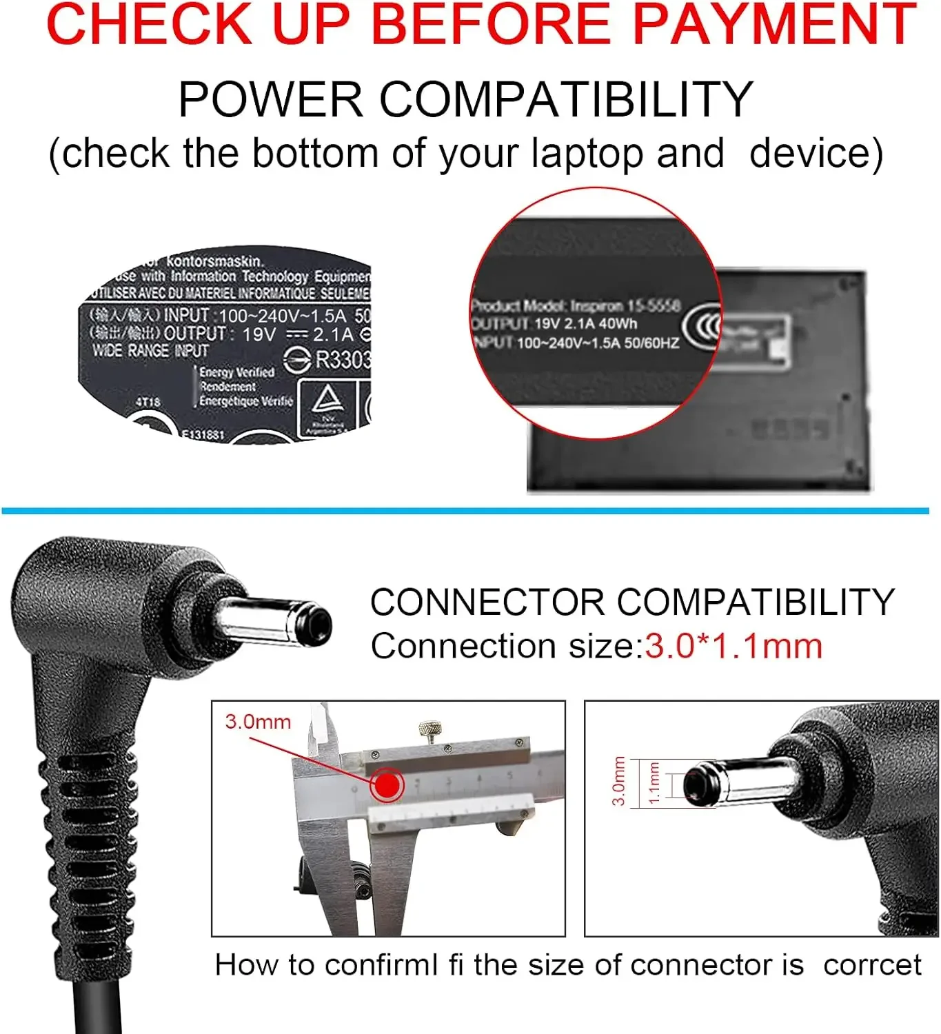19V 2.1A 40W Carregador Adapta - Laptop Accessories Shop avaliação e preço