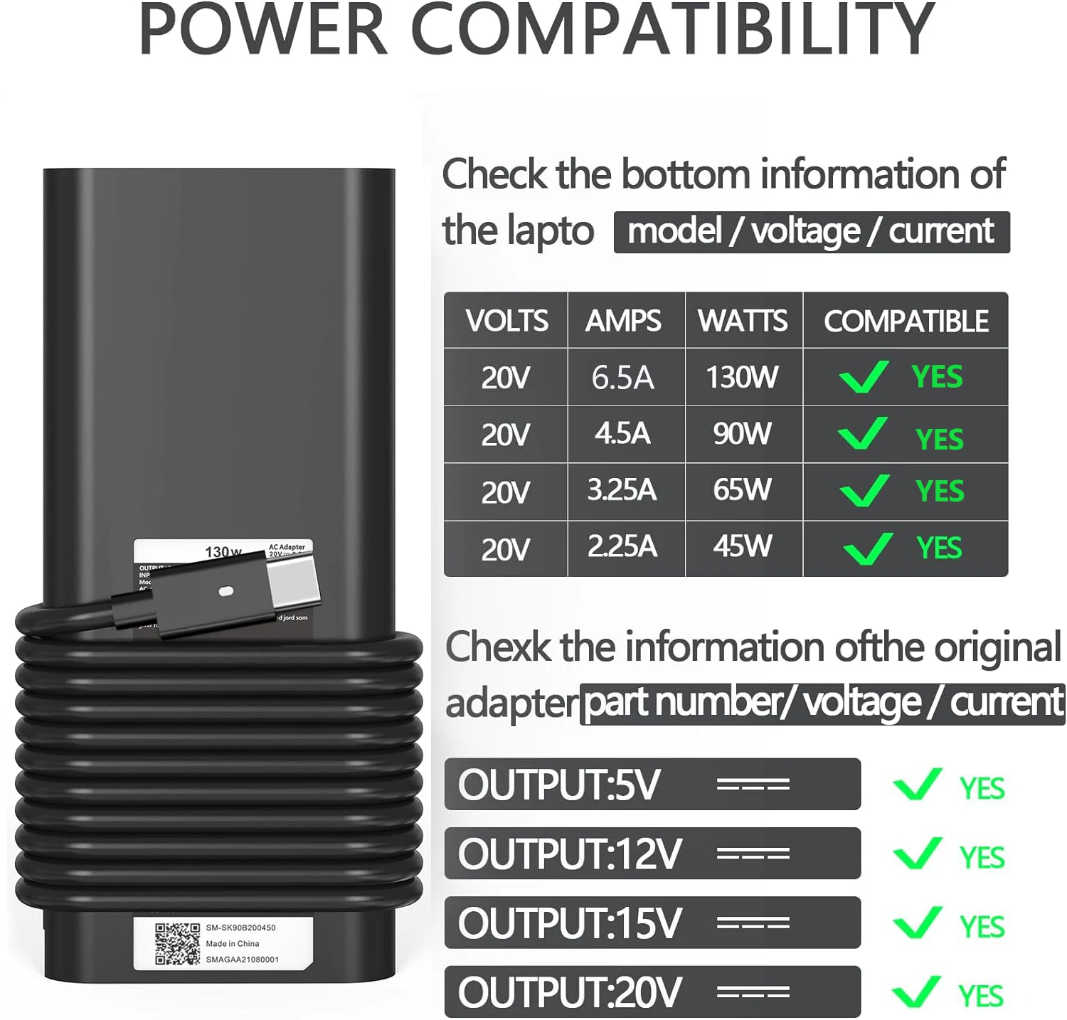 Carregador do adaptador da CA  - Laptop Accessories Shop avaliação e preço